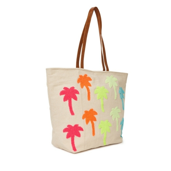 Women's tote bag palm tree print - Picture 2 of 4